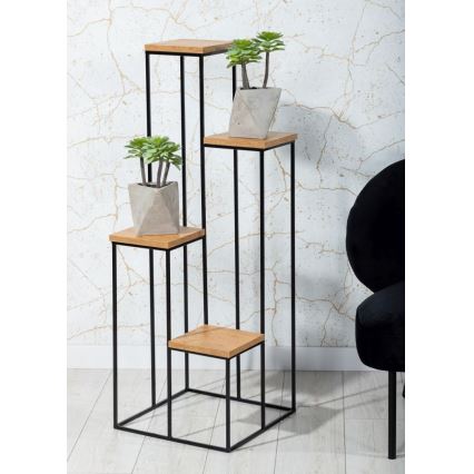 Blumenständer 110x40 cm schwarz/braun