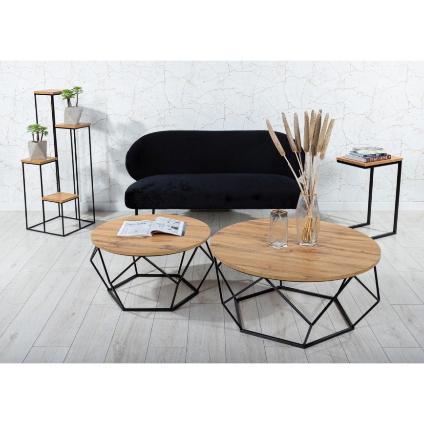 Blumenständer 110x40 cm schwarz/braun