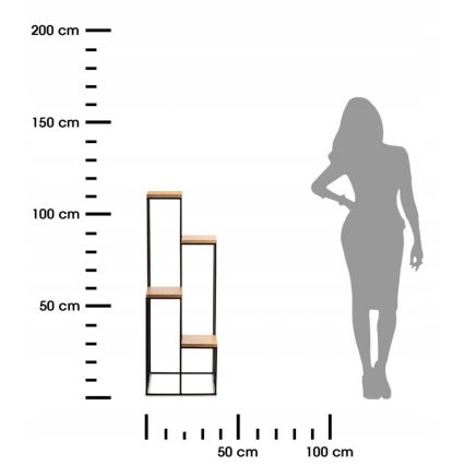 Blumenständer 110x40 cm schwarz/braun