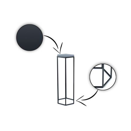 Blumenständer 70x24 cm schwarz