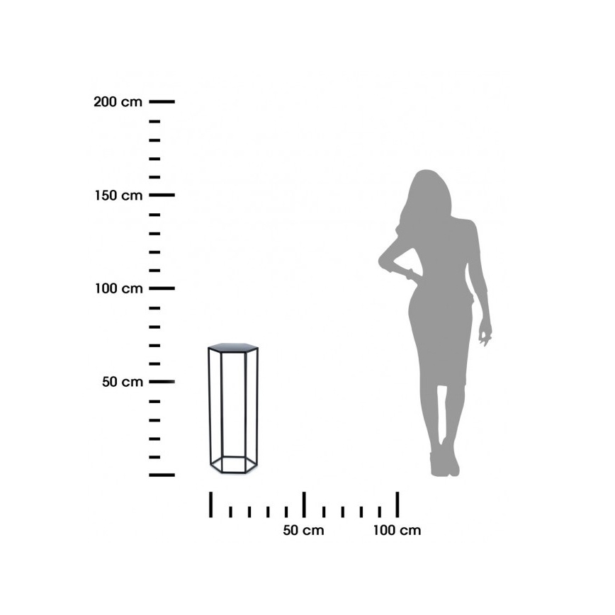 Blumenständer 70x24 cm schwarz