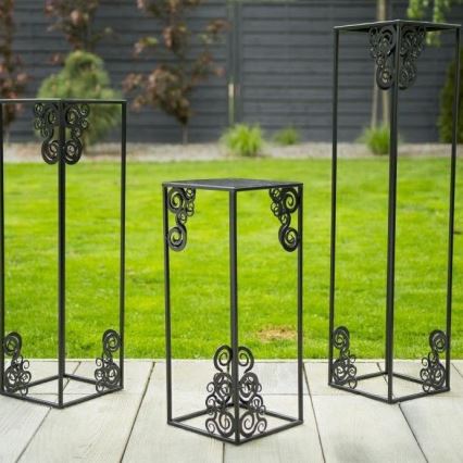 Pflanzenständer 80x24 cm Schwarz