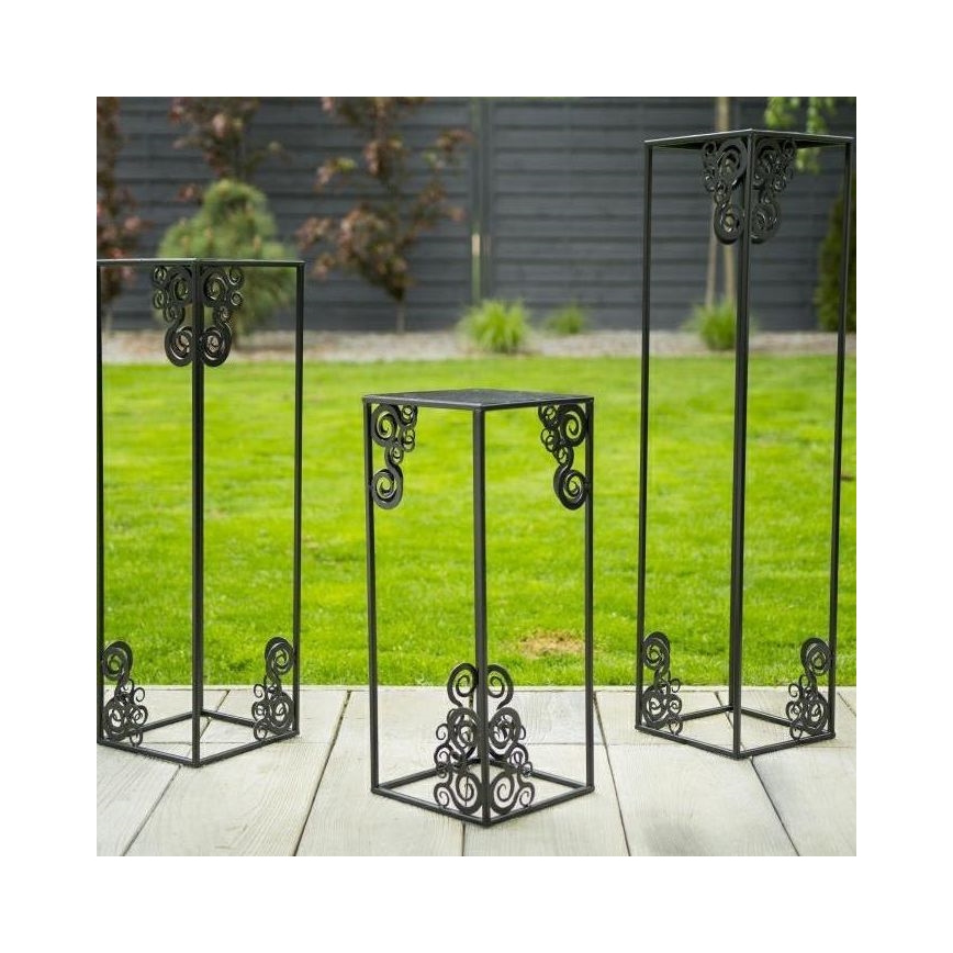 Pflanzenständer 80x24 cm Schwarz