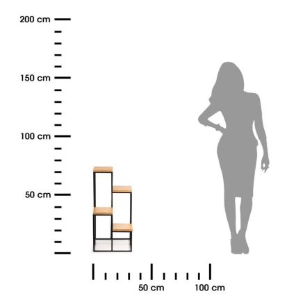 Blumenständer KASKADA 70x34 Schwarz/Braun