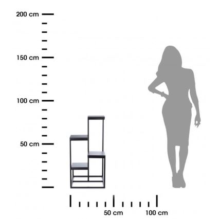 Blumenständer KASKADA 79x40 Schwarz