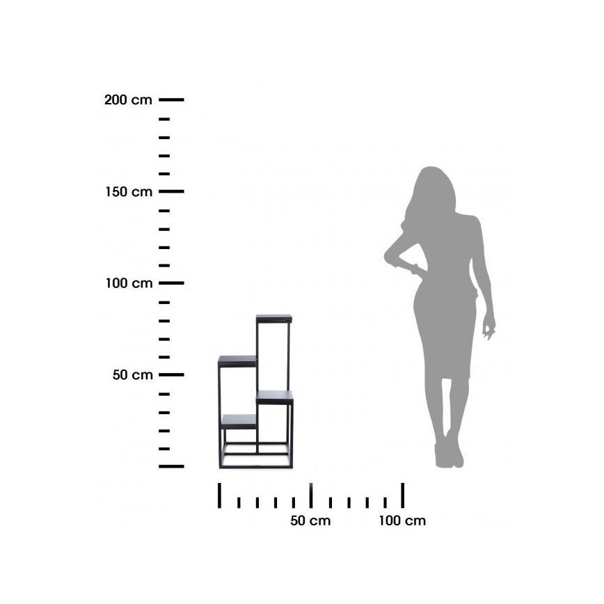 Blumenständer KASKADA 79x40 Schwarz