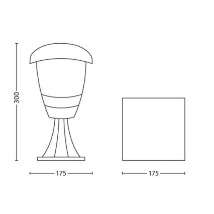 Philips - Gartenlampe 1xE27/60W/230V