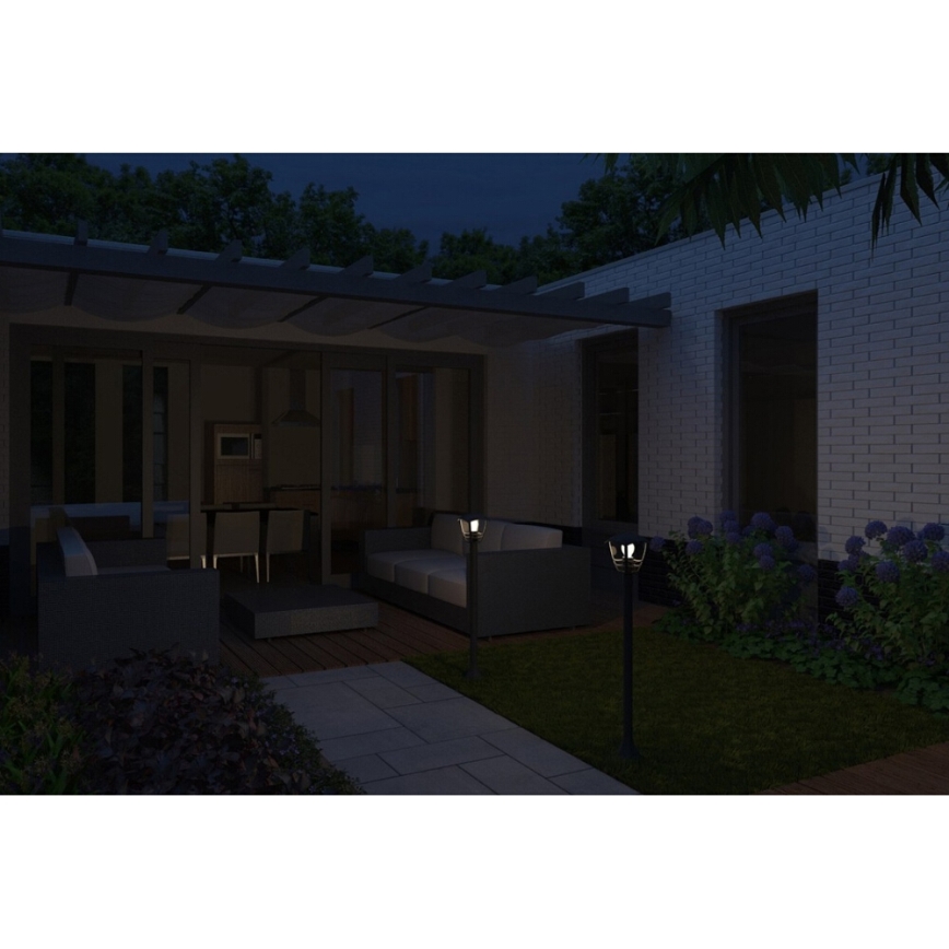 Philips 15383/30/16 - Außenleuchte MY GARDEN CREEK 1xE27/60W/230V schwarz