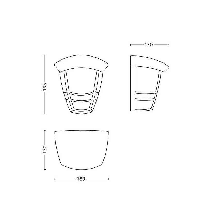 Philips - Außenwandleuchte 1xE27/60W/230V