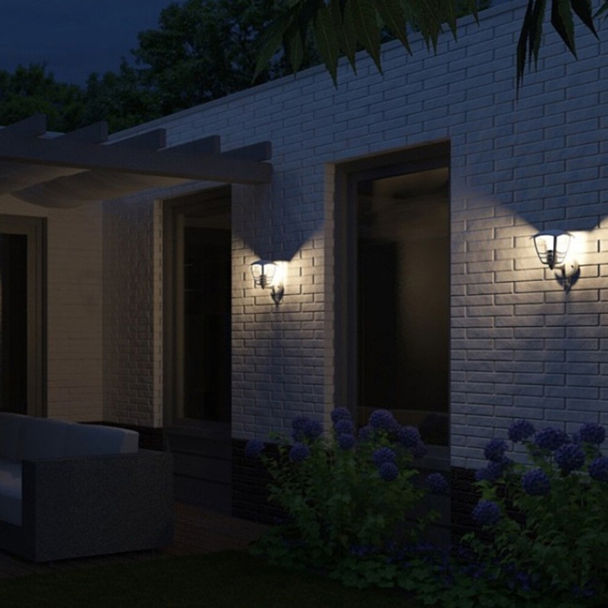 Philips 15388/31/16 - Außenwandleuchte mit Sensor MYGARDEN CREEK 1xE27/60W/230V