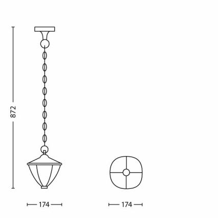 Philips 15476/31/16 - LED Auβenbeleuchtung ROBIN 1xLED/4,5W/230V