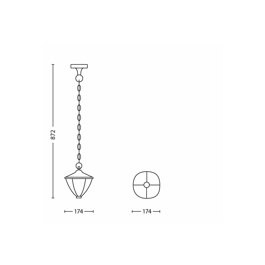 Philips 15476/31/16 - LED Auβenbeleuchtung ROBIN 1xLED/4,5W/230V