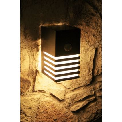 Philips 16411/47/16 - Außenwandleuchtemit sensor MYGARDEN VERANDA 1xE27/20W/230V