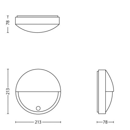 Philips - LED-Außenleuchte mit einem Sensor LED/6W IP44