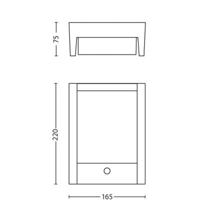 Philips 16461/93/16 - LED Außenleuchte mit Sensor MYGARDEN ARBOUR 1xLED/6W/230V