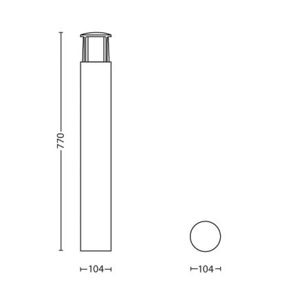Philips 16467/93/16 - LED Außenleuchte MYGARDEN STOCK 1xLED/6W/230V