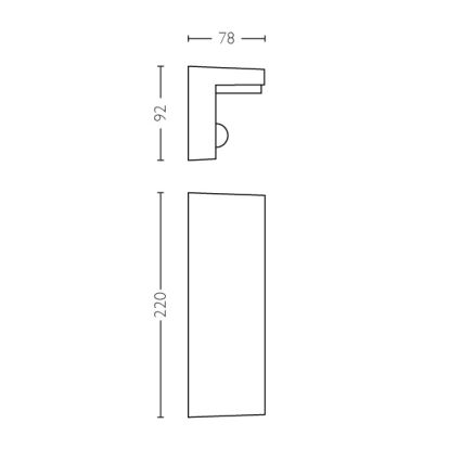 Philips 16484/93/P0 - LED Outdoor leuchte mit Sensor BUSTAN 2xLED/4,5W
