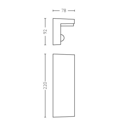 Philips 16484/93/P3 - LED Outdoor leuchte mit Sensor BUSTAN 2xLED/4,5W