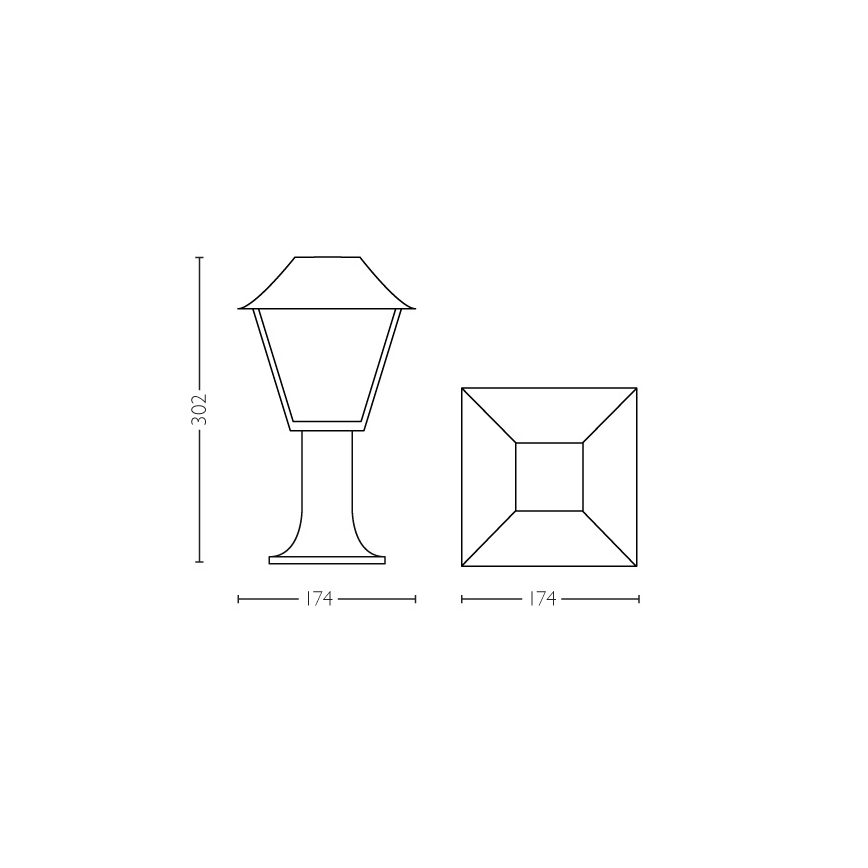 Philips - Außenleuchte E27/60W/230V
