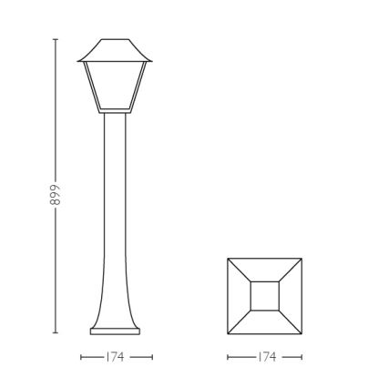 Philips - Außenleuchte E27/60W/230V