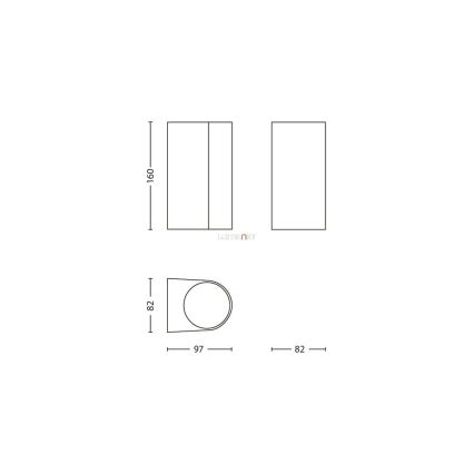 Philips 17102/86/16 - Außenwandleuchte MYGARDEN NIGHTINGALE 2xGU10/35W/230V