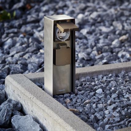 Philips 17108/47/46 - Außen Schublade Spalte MYGARDEN ROCK 230V