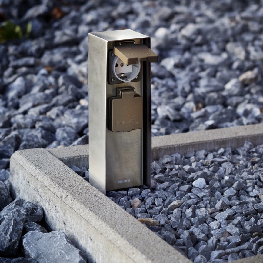 Philips 17108/47/46 - Außen Schublade Spalte MYGARDEN ROCK 230V