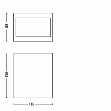 Philips 17209/47/16 - Außenwandleuchte FLAGSTONE 3xLED/1W/230V