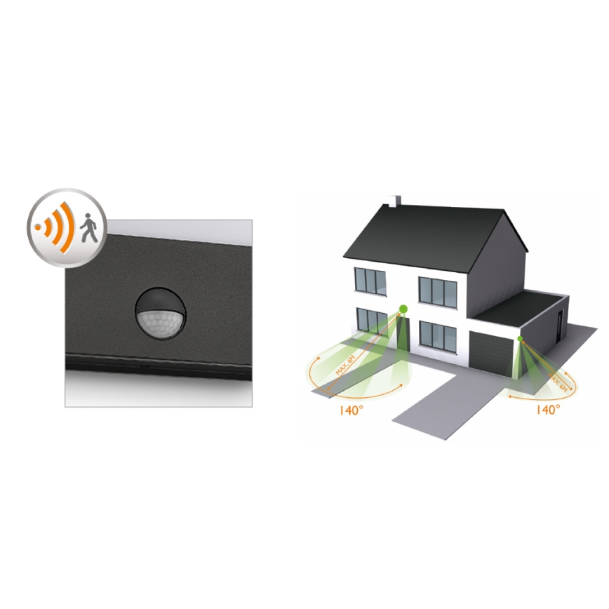 Philips - LED-Außenwandleuchte mit Sensor LED/3W/230V IP44