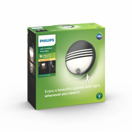Philips - LED-Outdoor-Wandleuchte mit Sensor 1xLED/6W/230V IP44