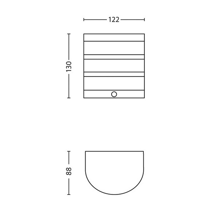Philips 17315/47/16 - LED-Außenwandleuchte mit Sensor CALGARY 1xLED/3W/230V