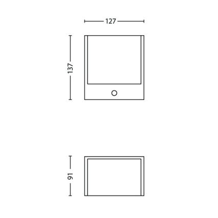 Philips 17317/30/16 - LED Außenwandleuchte mit sensor MYGARDEN MACAW 1xLED/3W/230V