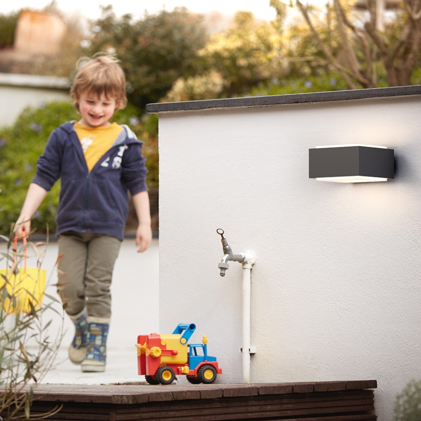 Philips 17337/93/PN - Außenwandleuchte MYGARDEN HEDGEHOG E27/42W