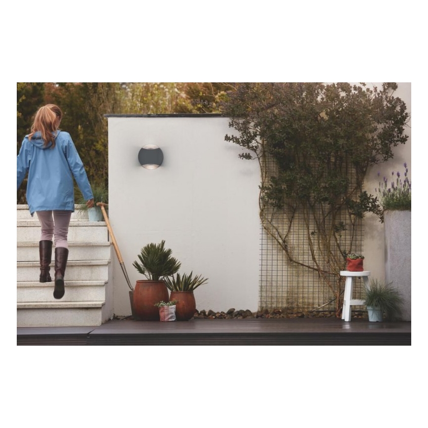 Philips 17338/93/PN - Außenwandleuchte MYGARDEN LIMESTONE 2xGU10/5W