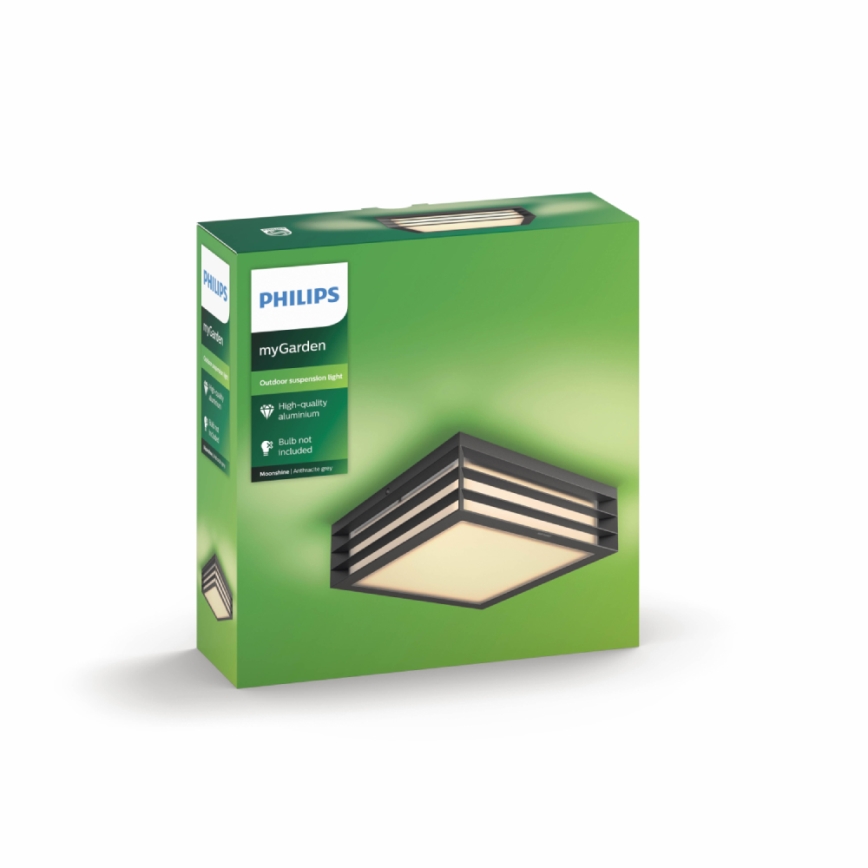 Philips 17350/93/PN - Außenleuchte MYGARDEN MOONSHINE 2xE27/14W