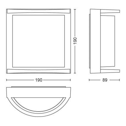 Philips - LED Außenwandleuchte LED/12W