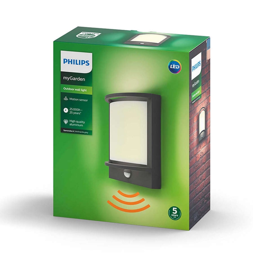 Philips 17392/93/P0 - LED Auβenwandleuchte MYGARDEN SAMONDRA LED/12W