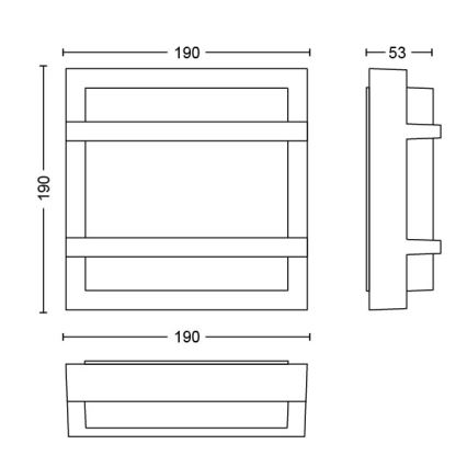 Philips - LED Außenwandleuchte LED/12W