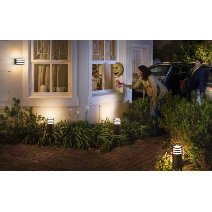 Philips 17401/93/P0 - LED Dimmbare Auβen-Wandbeleuchtung HUE LUCCA 1xE27/9,5W/230V