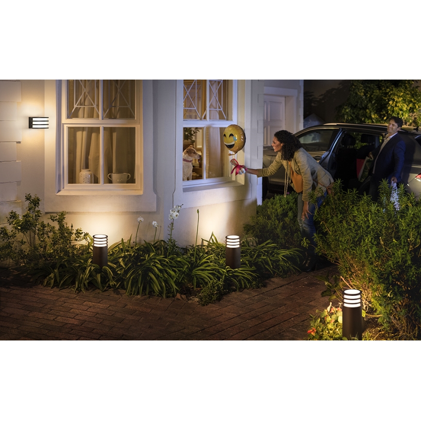 Philips 17402/93/P0 - LED dimmbare Außenlampe HUE LUCCA 1xE27/9,5W/230V