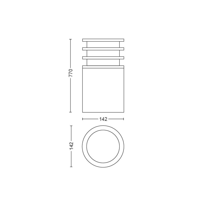 Philips - Dimmbare LED-Außenleuchte Hue LUCCA 1xE27/9,5W/230V IP44
