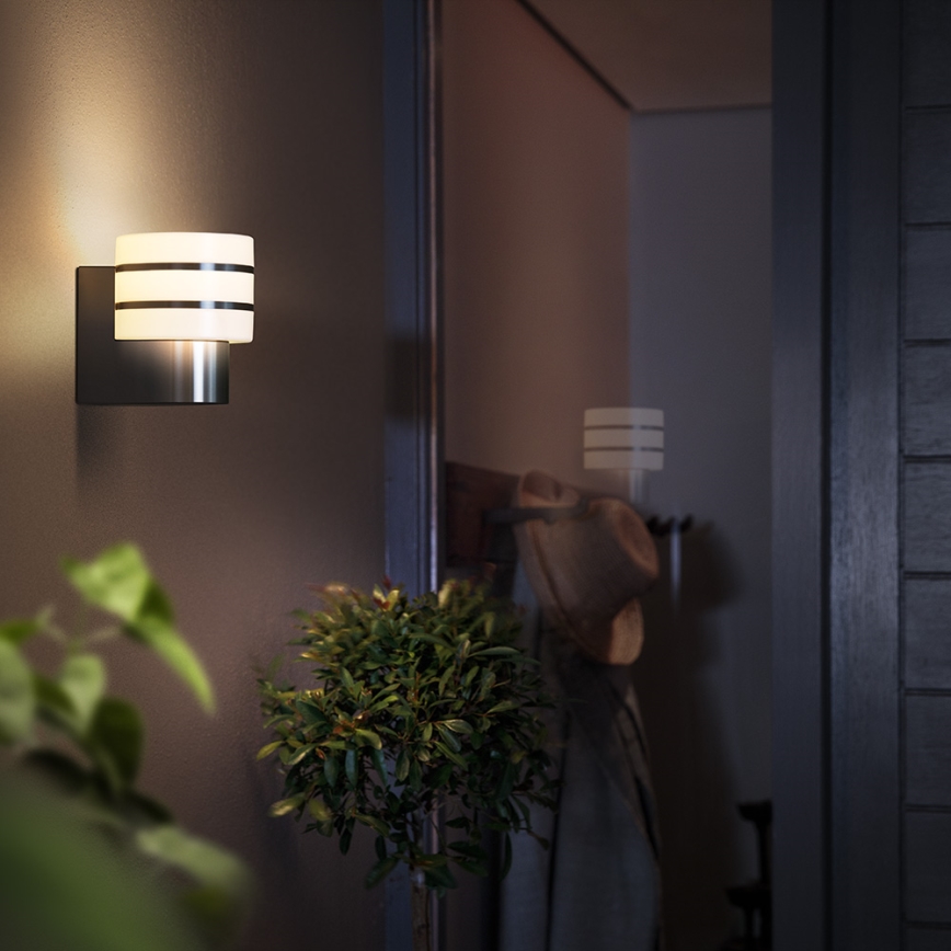 Philips 17404/47/P0 - LED Dimmbare Auβen-Wandbeleuchtung HUE TUAR 1xE27/9,5W/230V