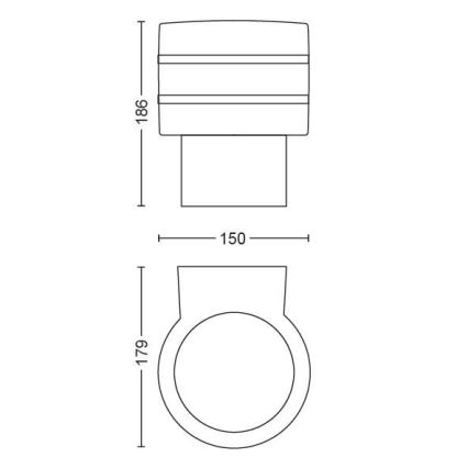 Philips - Dimmbare LED-Außenwandleuchte Hue TUAR 1xE27/9,5W IP44