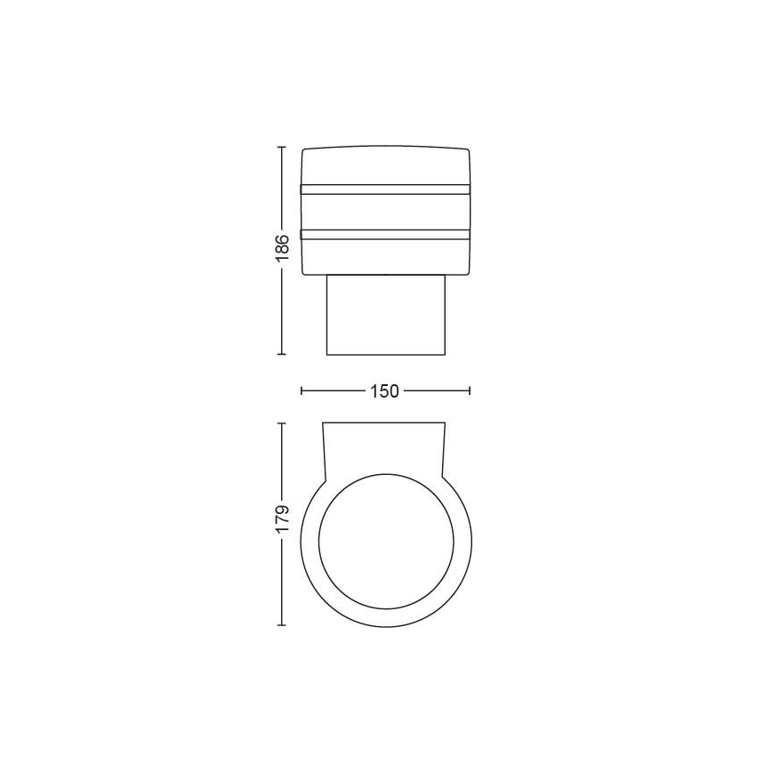 Philips - Dimmbare LED-Außenwandleuchte Hue TUAR 1xE27/9,5W IP44