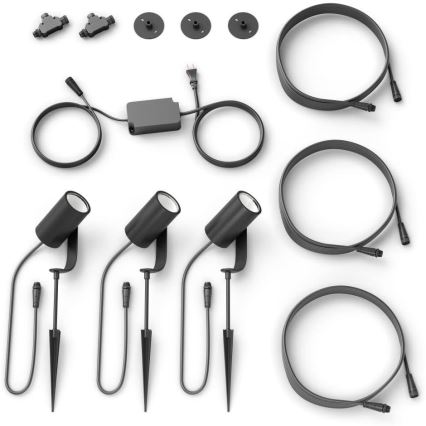 Philips - SET 3x LED Einbauleuchte Hue LILY 3xLED/8W/230V IP65