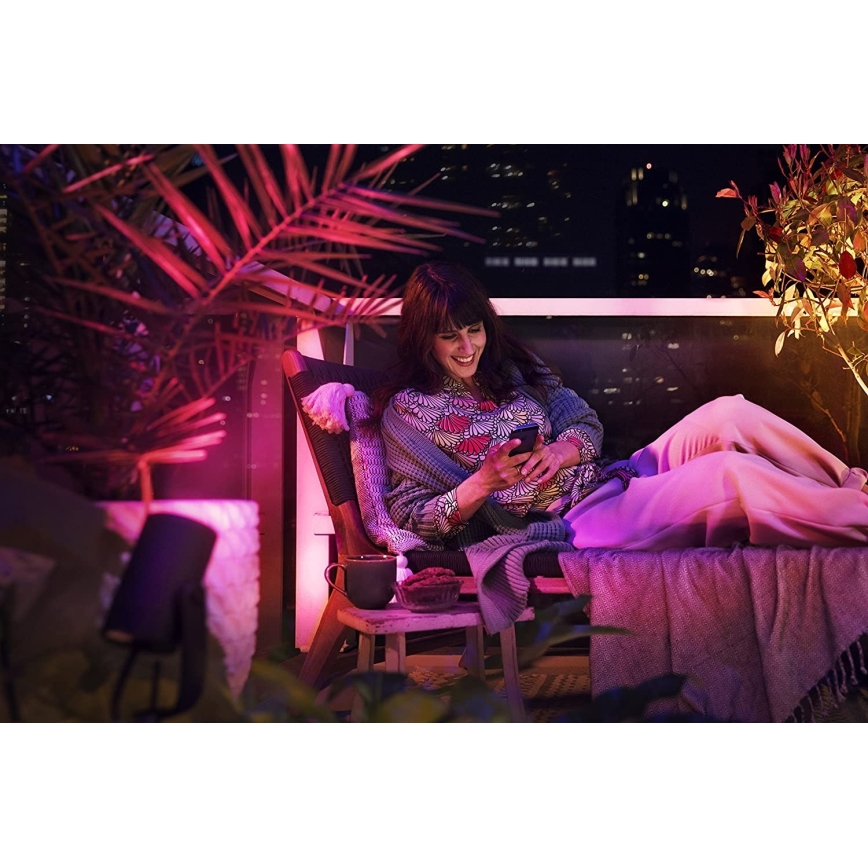 Philips 17414/30/P7 - SET 3x LED RGB dimmbare Auβen Spotlight HUE LILY 3xLED-RGB/8W/230V IP65