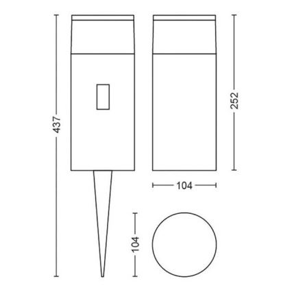 Philips - LED RGB Auβenlampe Hue CALLA LED-RGB/8W/230V IP65