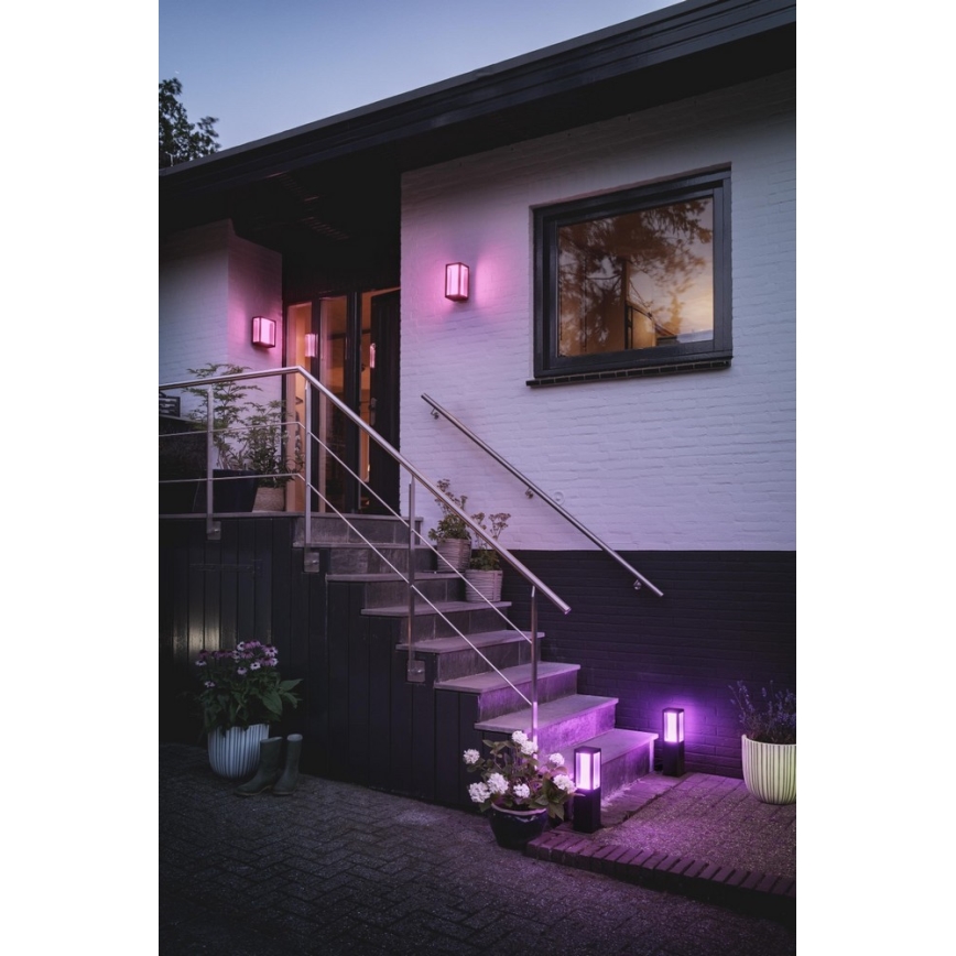 Philips 17430/30/P7 - LED RGB Außen-Wandleuchte HUE IMPRESS 2xLED/8W/230V IP44