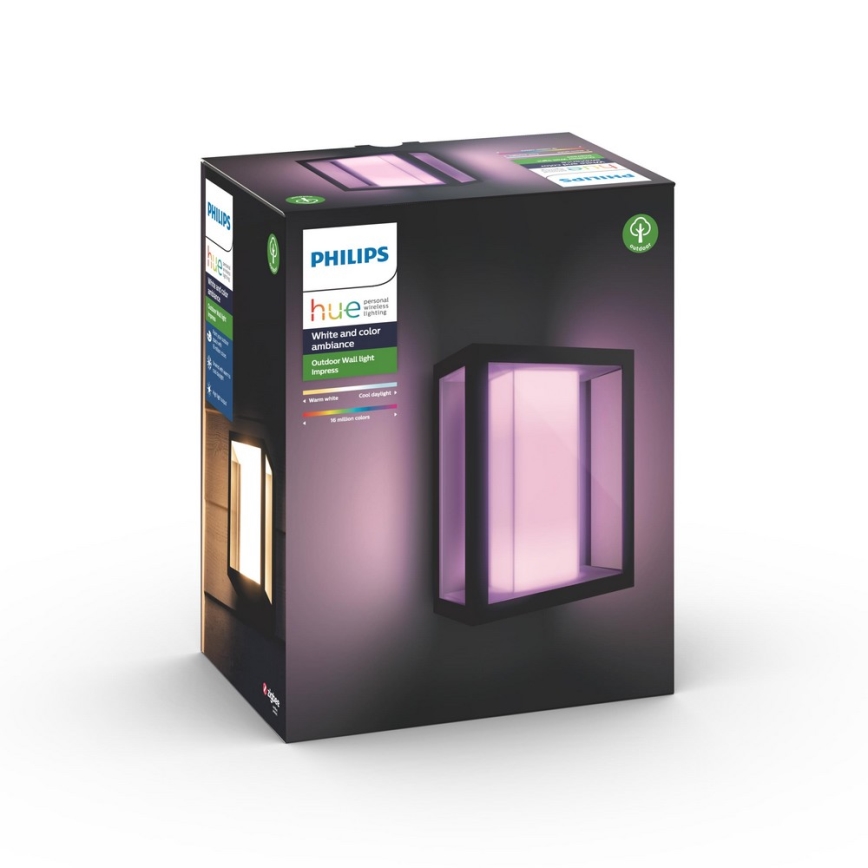 Philips 17430/30/P7 - LED RGB Außen-Wandleuchte HUE IMPRESS 2xLED/8W/230V IP44