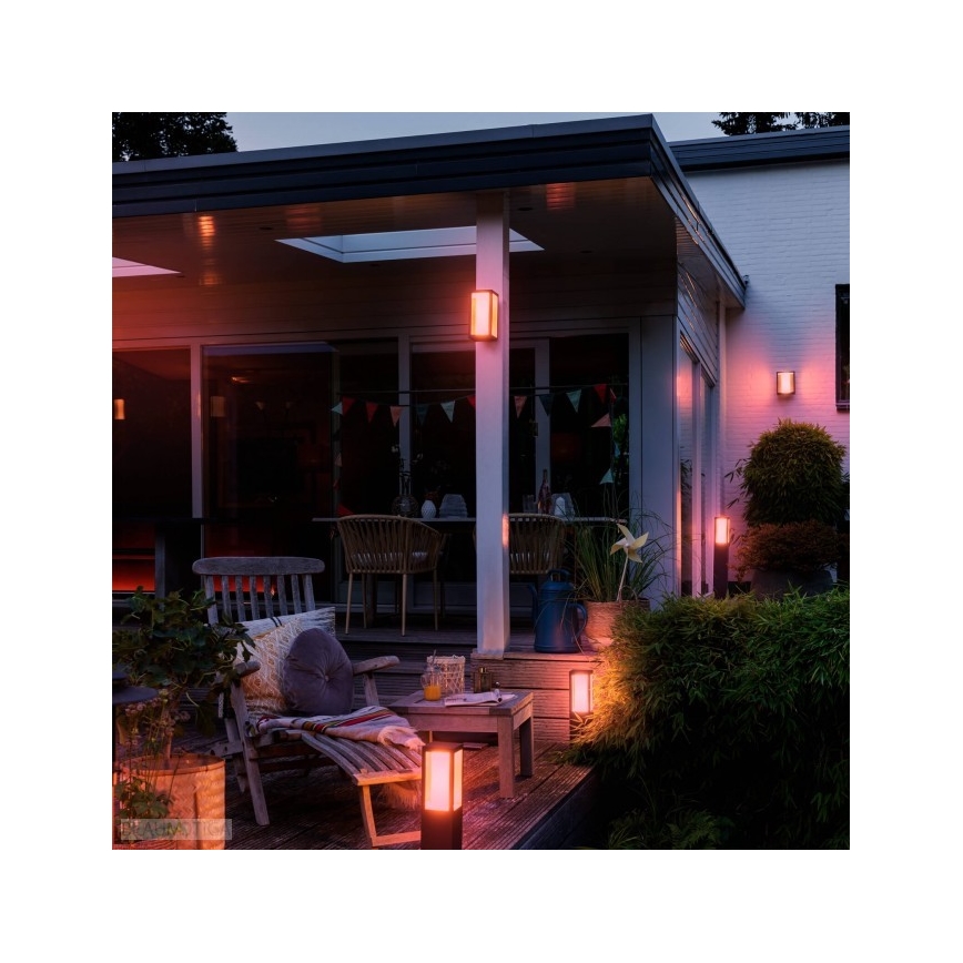 Philips 17434/30/P7 - LED RGB Außenlampe HUE IMPRESS 2xLED/8W/230V IP44